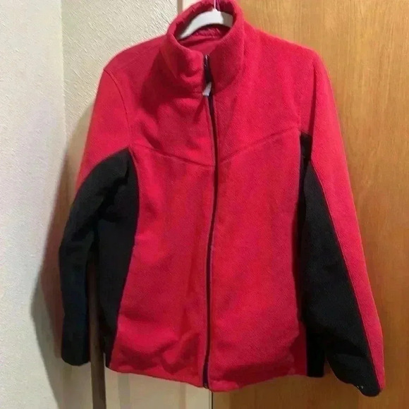 Reversible windbreaker fleece jacket. Size large. - Picture 3 of 7